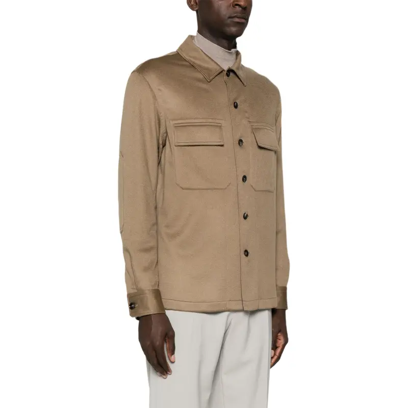Ermenegildo Zegna Long Sleeved Buttoned Overshirt-3