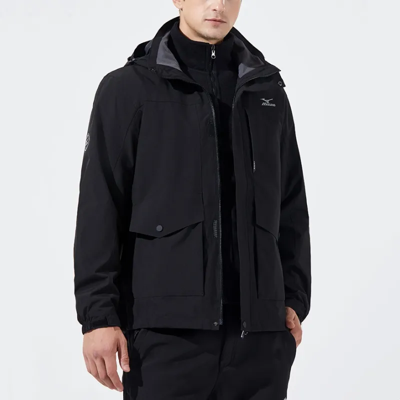 Mizuno Waterproof, Windproof, Breathable, Thermal, Water Repellent, Cold Resistant, Rainproof Windbreaker Jacket Men's-3