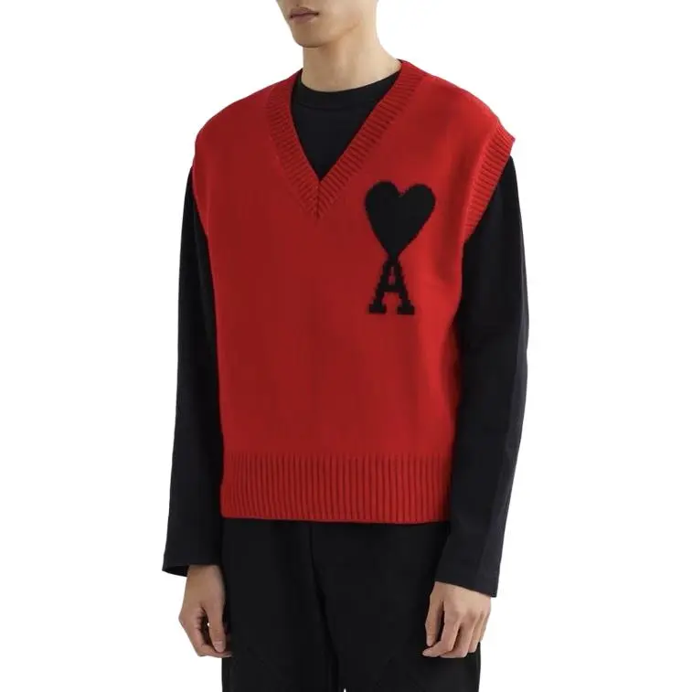 AMIPARIS Logo intarsia Knitted Vest-1