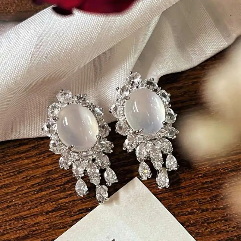 Grace Chalcedony Earrings Women's-3