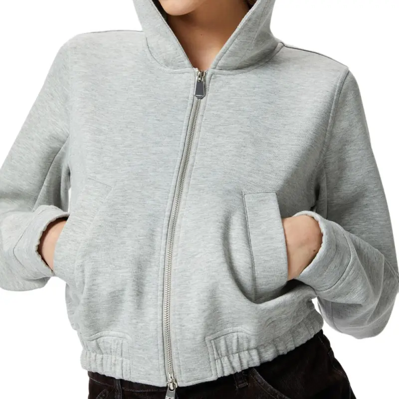 PINKO Cropped Jersey Hoodie-4