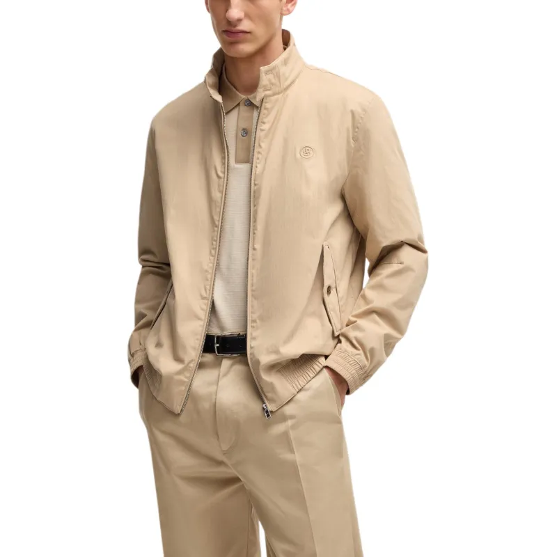 HUGO BOSS Embroidered double B Bomber Jacket-3