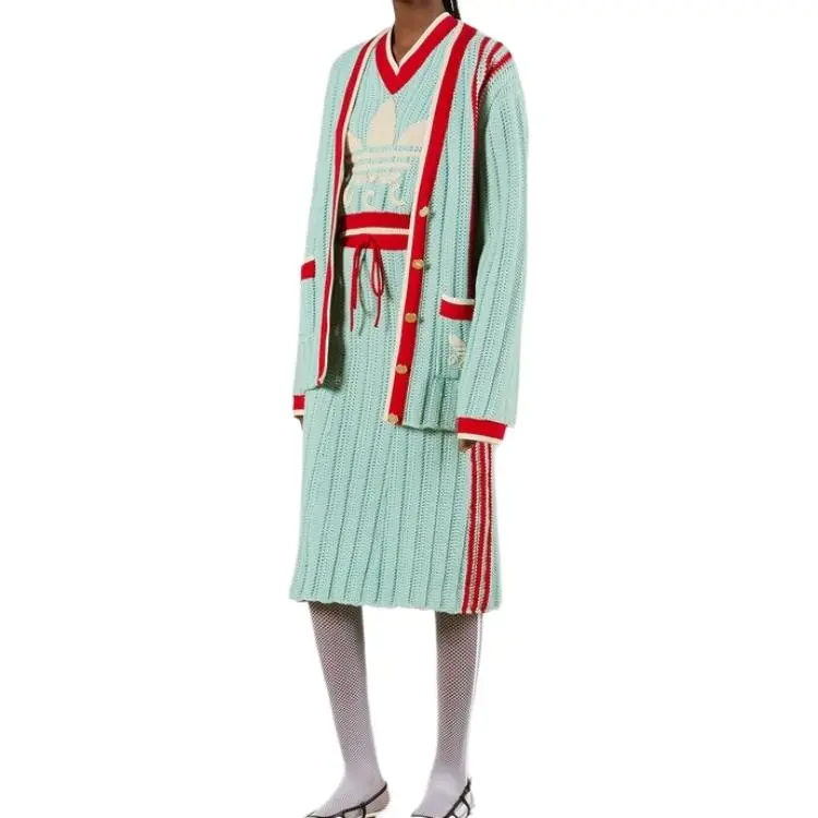 GUCCI x Adidas SS23 Knit Long Skirt Women's Green-1