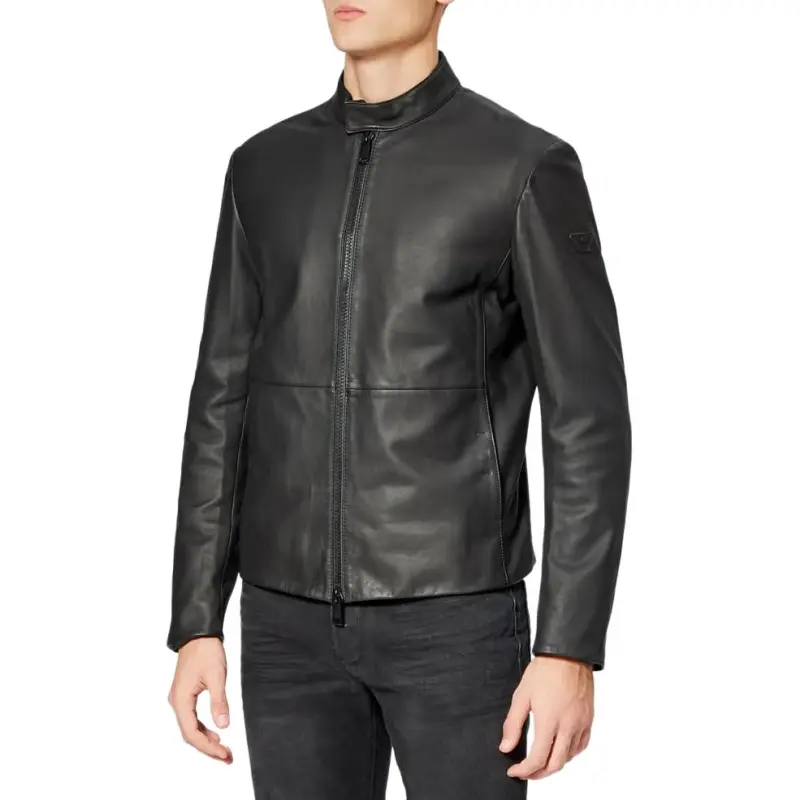 EMPORIO ARMANI Leather Jacket Men's Dark Brown-2
