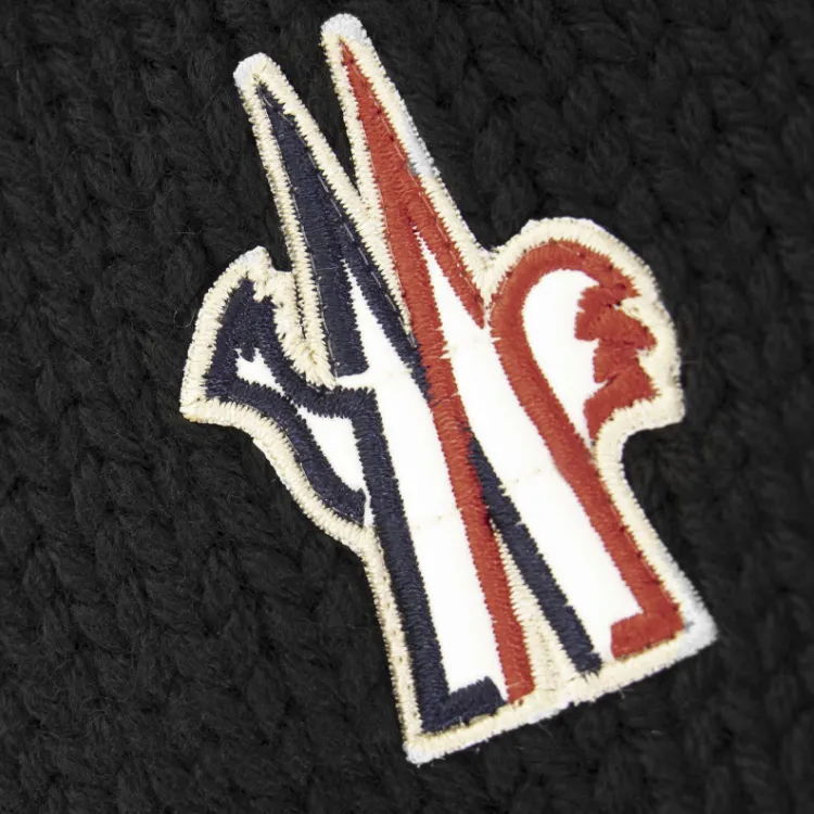 Moncler Grenoble Logo appliqué Virgin wool Beanie-3