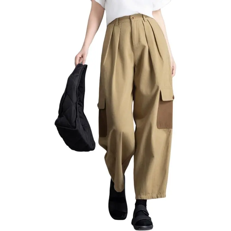 You Cow Me Pants Casual Pants Women's Khaki-2