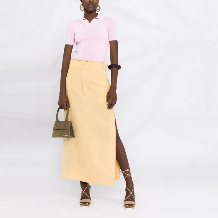 Jacquemus Casual Long Skirts Women's Yellow-1