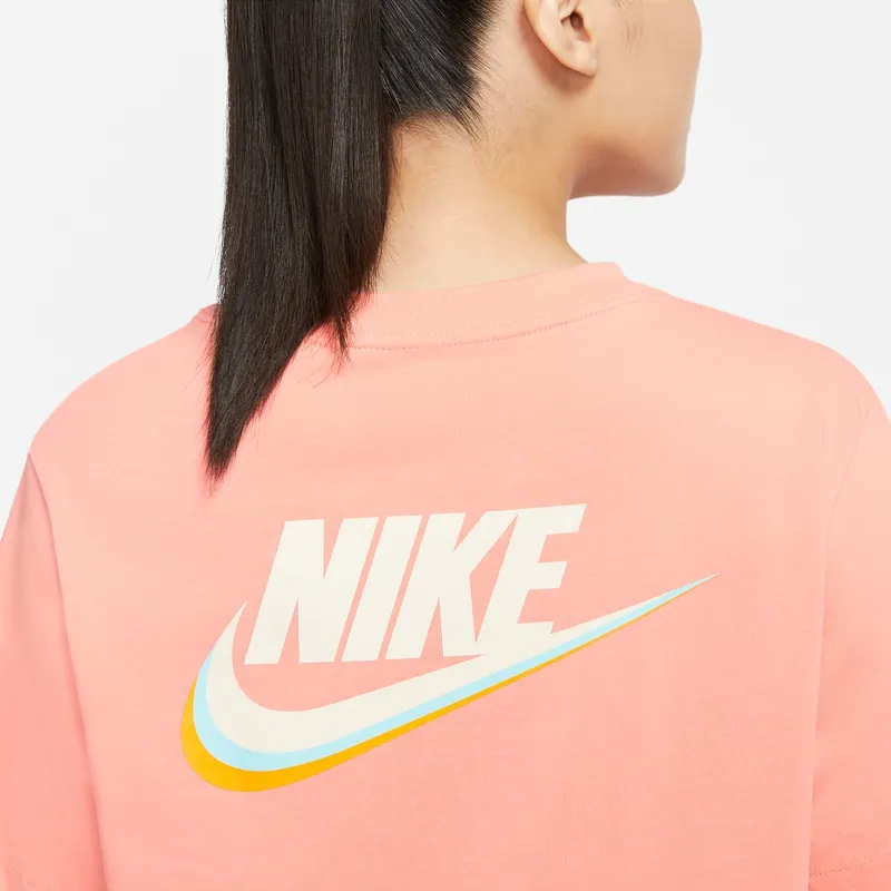 Nike Sportswear Short-Sleeved Dresses Women's Frenzied Dark Red-4