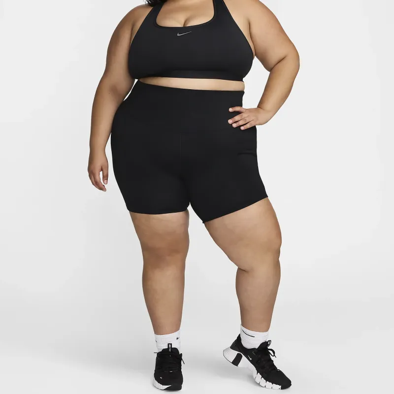 Nike One Women's High Waisted 8' Biker Shorts With Pockets Plus Size-2