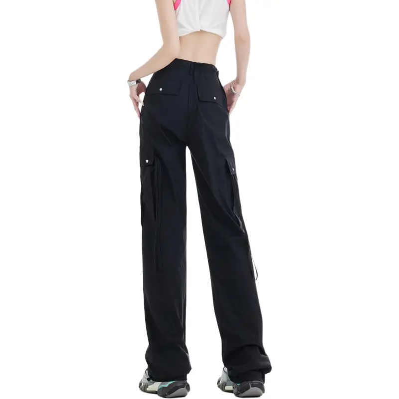 Menglaini Casual Pants Women's Black-1