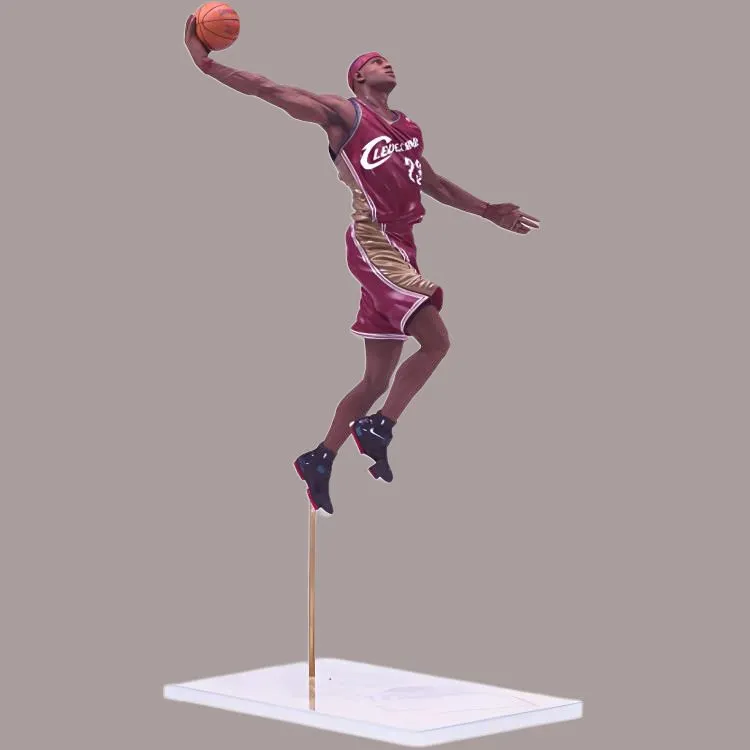 McFARLANE LeBron James Maikfan NBA Collection 7 Tackler Dunk Scale Figures 15.2cm-2