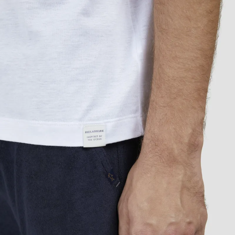 Paul & Shark Logo embroidered T shirt-4