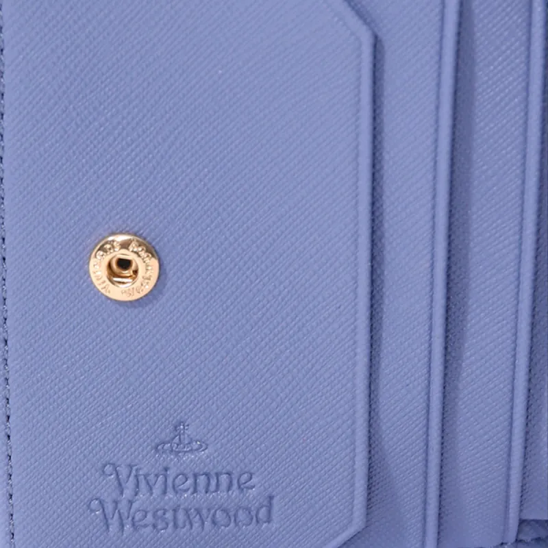 Vivienne Westwood Synthetic Leather Wallet Trumpets Women's Blue-7