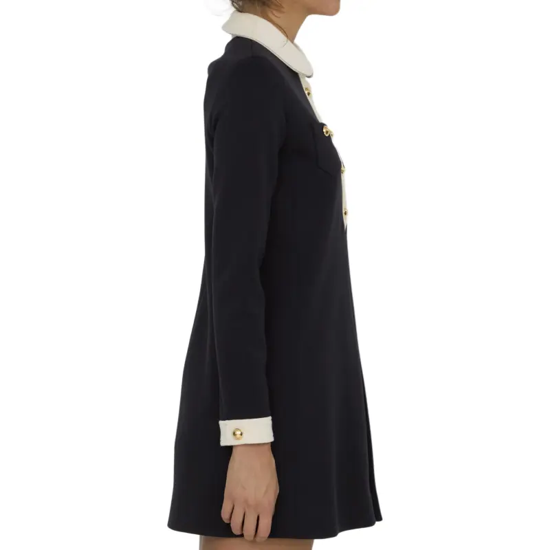 CELINE Mini Trapeze Dress In Wool Jersey-4