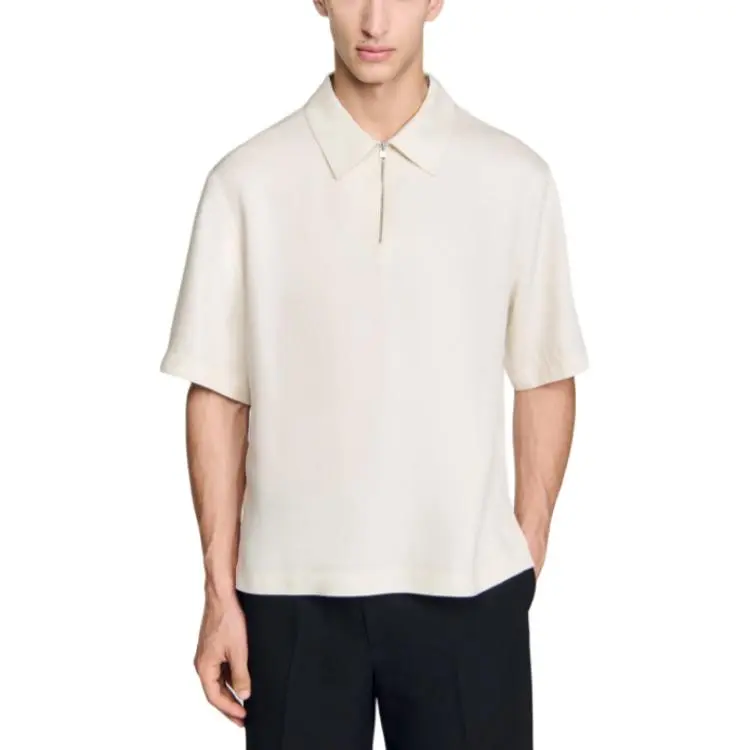 Sandro Zip up Polo Shirt-1