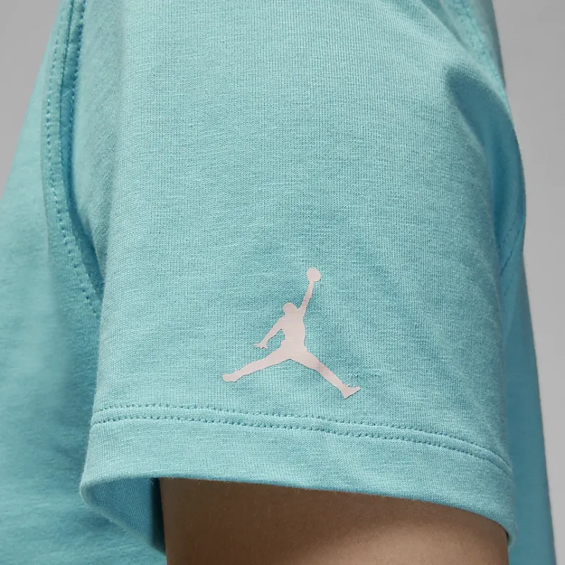 Jordan Air Drop Shoulder Sleeve T-Shirt Women's Lake Blue-3