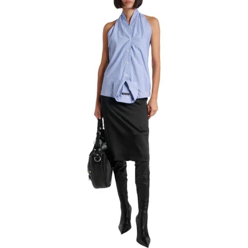 Balenciaga Striped Halter Top-3