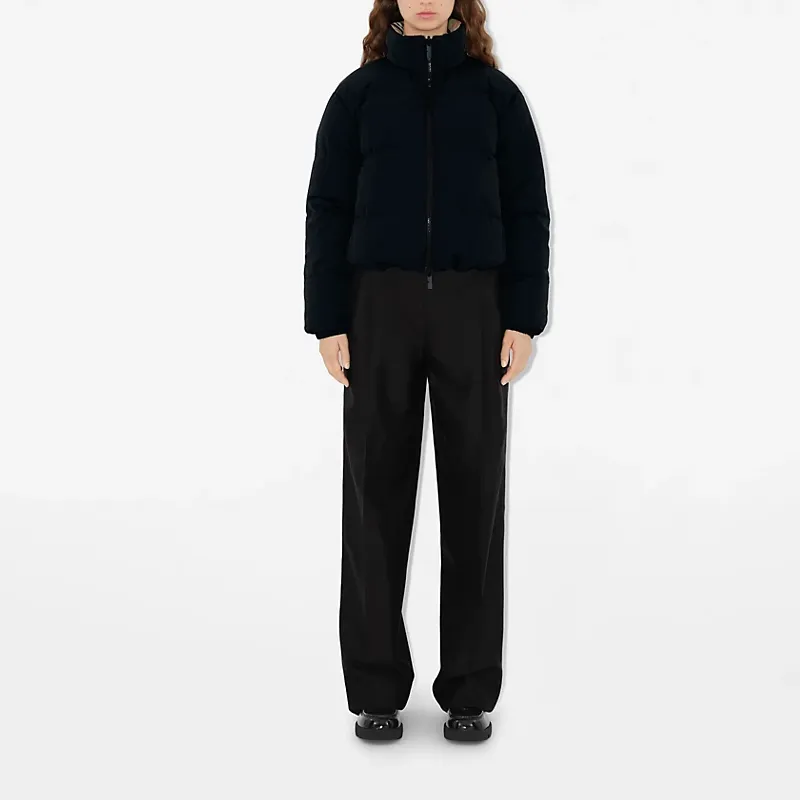 Burberry Checked Zip Up Reversible Down Jacket-4