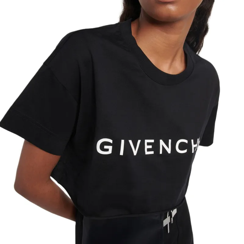 Givenchy Cropped Tee 'Black'-3