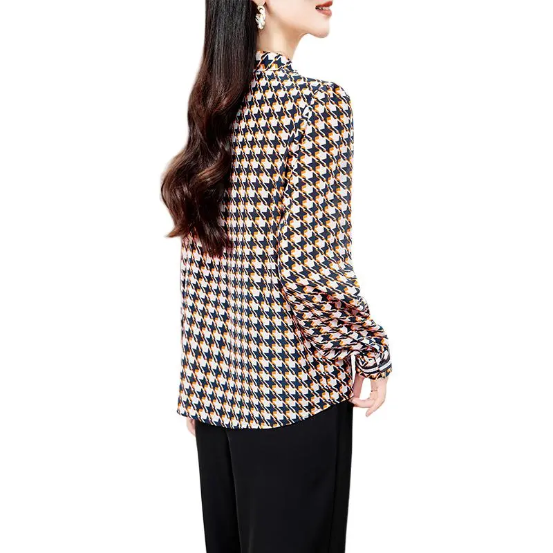 Yi Mengyuan Shirt Women's Houndstooth-3
