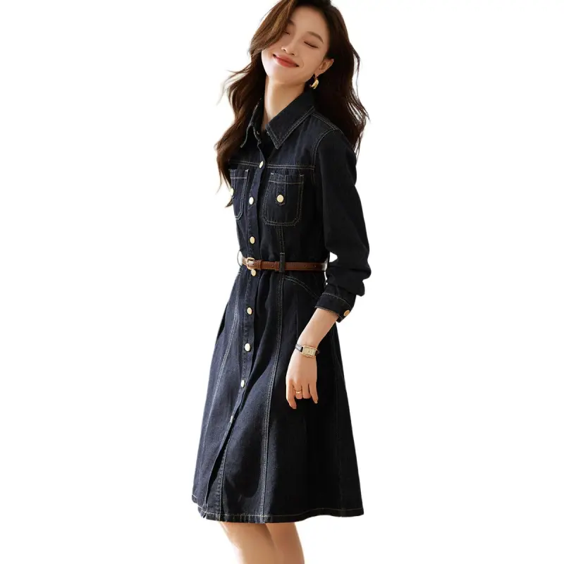 Mo Han Yi Mei Long Sleeved Dress Women's-3