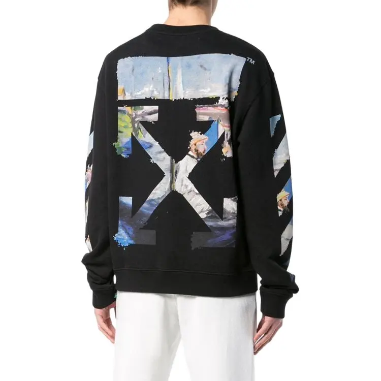 OFF WHITE Sweatshirt Regular Fit Men's Black-3