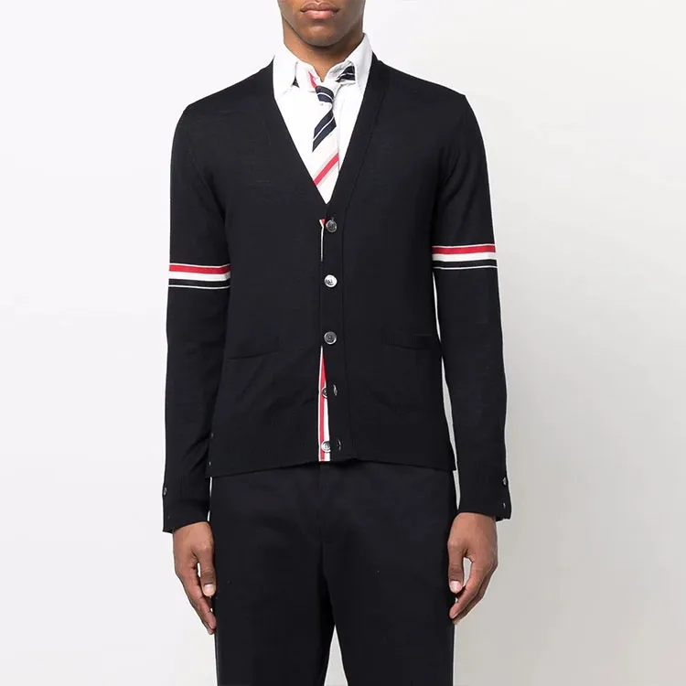THOM BROWNE Rwb Knitted Cardigan-1
