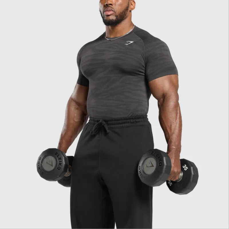 GYMSHARK T Shirt Men's Agate Gray/Black-4