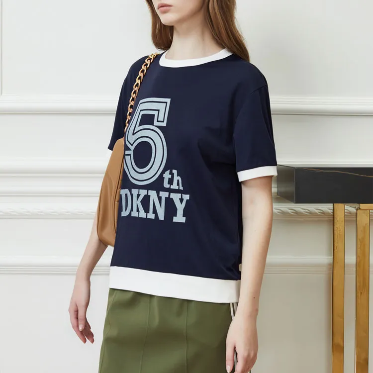 DKNY T-Shirts Women's Navy Blue Multicolor-2