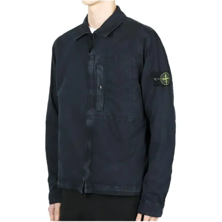 STONE ISLAND Compass Patch Zip Up Shirt Jacket-4