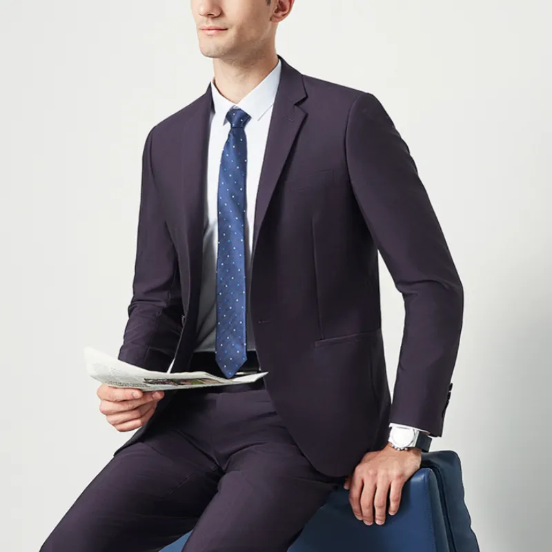 FIRS Business Suit Men's Purple-3