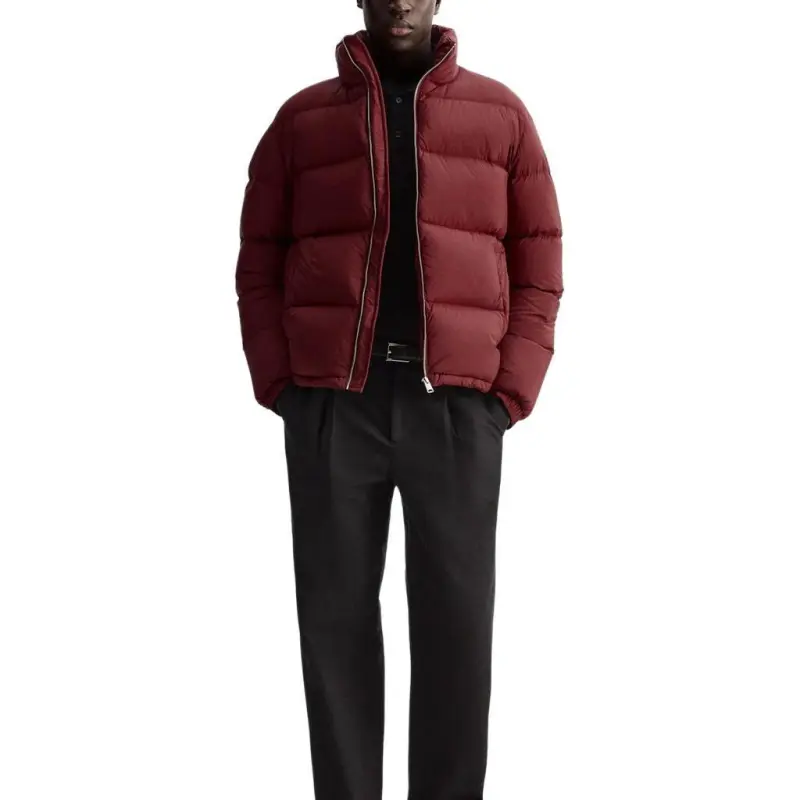 ZARA Down Jacket Men's Dark Red-2