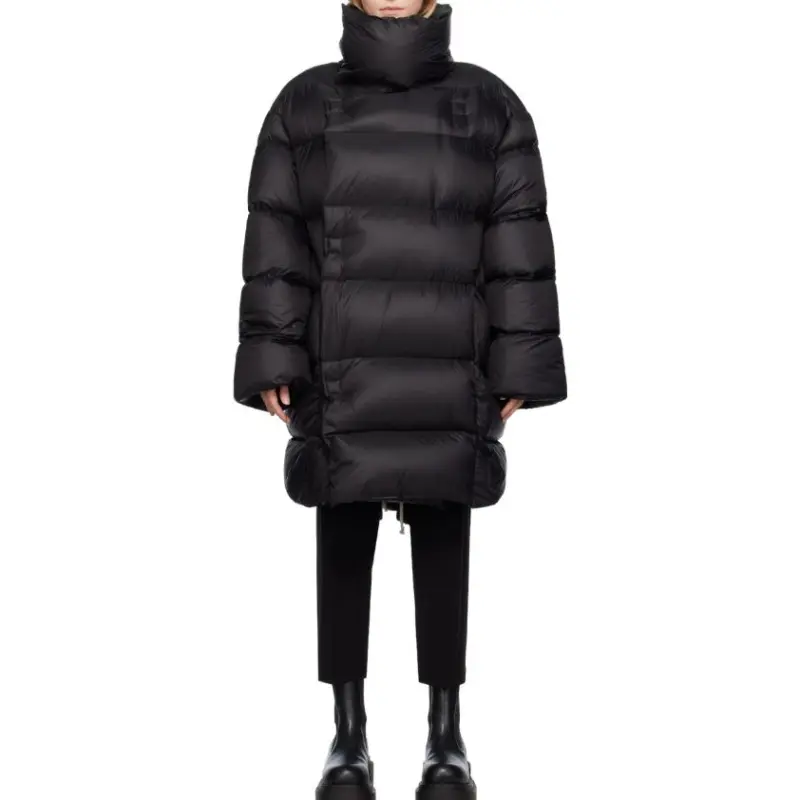 RICK OWENS Padded High neck Coat-1