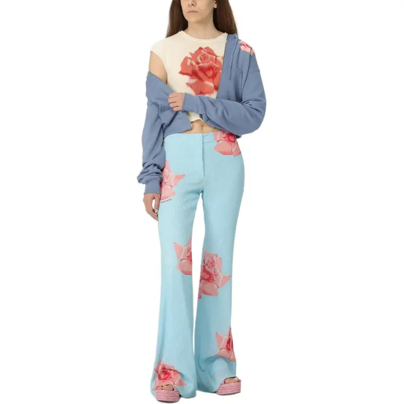 KENZO Floral Intarsia Knit Cropped Top-1