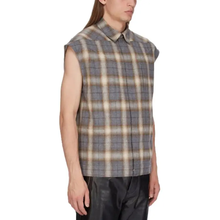 RICK OWENS Hollywood Sleeveless Jumbo Outershirt-1