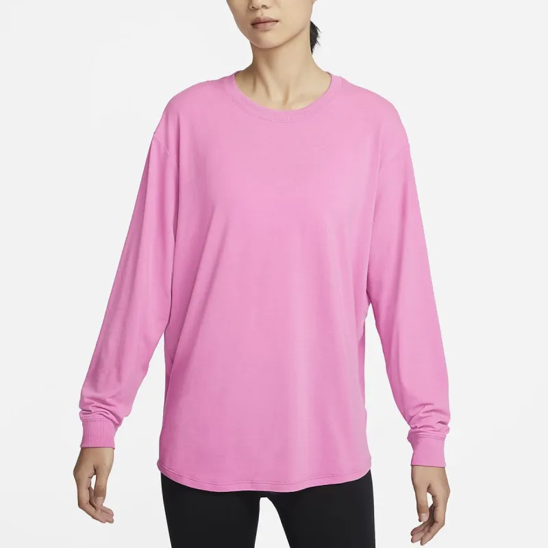 Nike Drop Shoulder Sleeve T Shirt Women's Pink-3