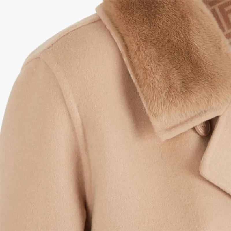 FENDI Coats Women's Beige-2