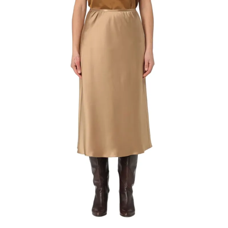 MaxMara Carnet Satin Midi Skirt-2