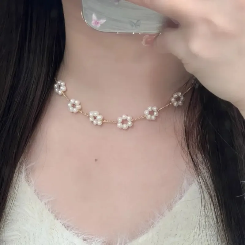 ANGEPERLE Pearl Necklaces Women's-5