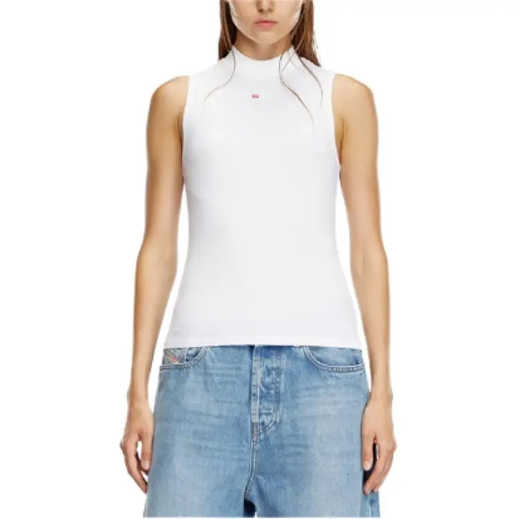 DIESEL Mock Neck Ribbed Tank Top-1