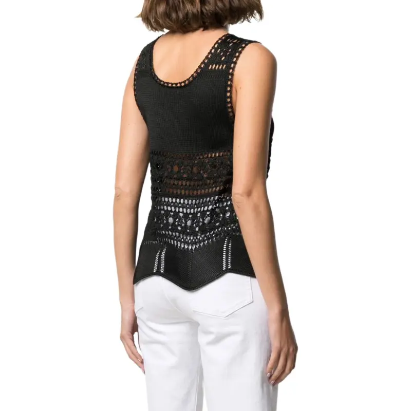SAINT LAURENT Crochet Sleeveless Top-3