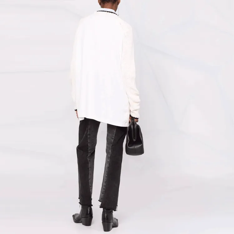 MM6 Maison Margiela SS22 Loose Fit Sweater Women's White-2