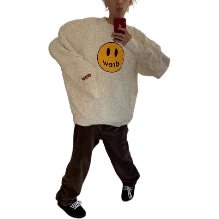Drew House Smiley Collection Sweatshirt Unisex White-6