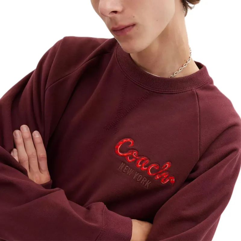 COACH SS25 Sweatshirt Unisex Merlot-5