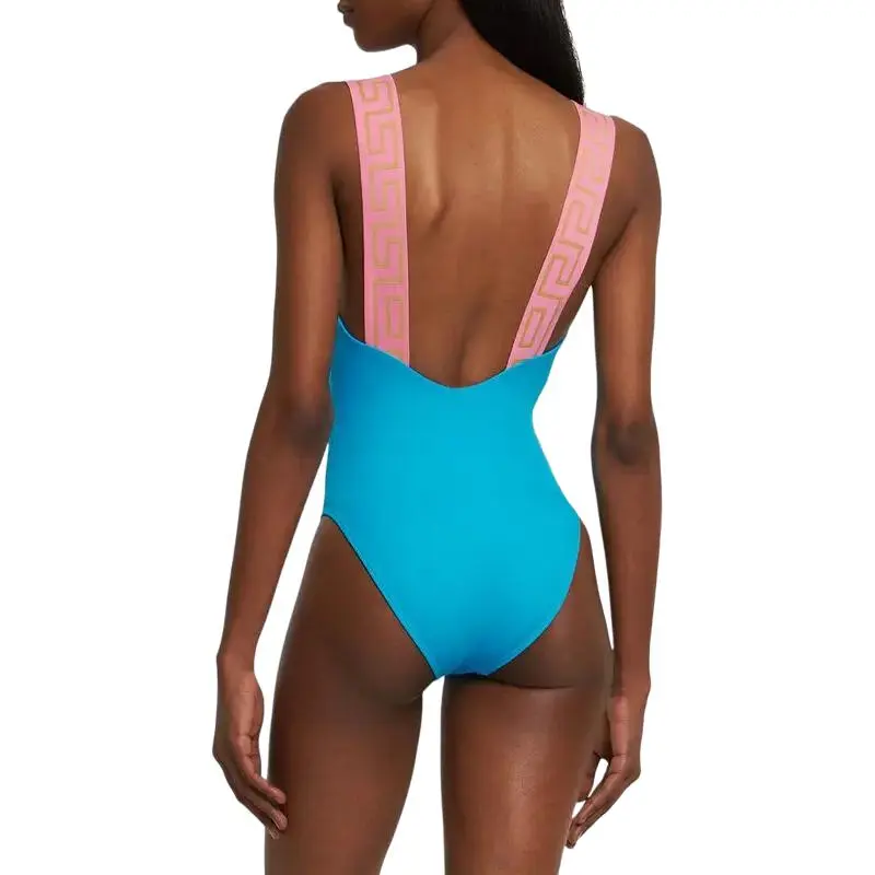 VERSACE One Piece Swimsuits Women's Blue-3