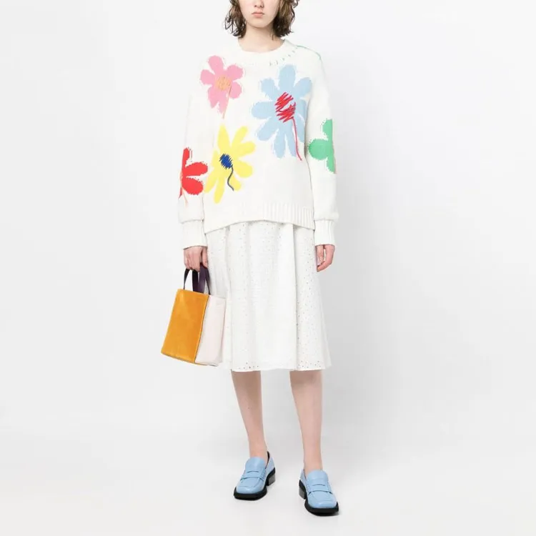 KENZO Flared Perforated Skirt-2