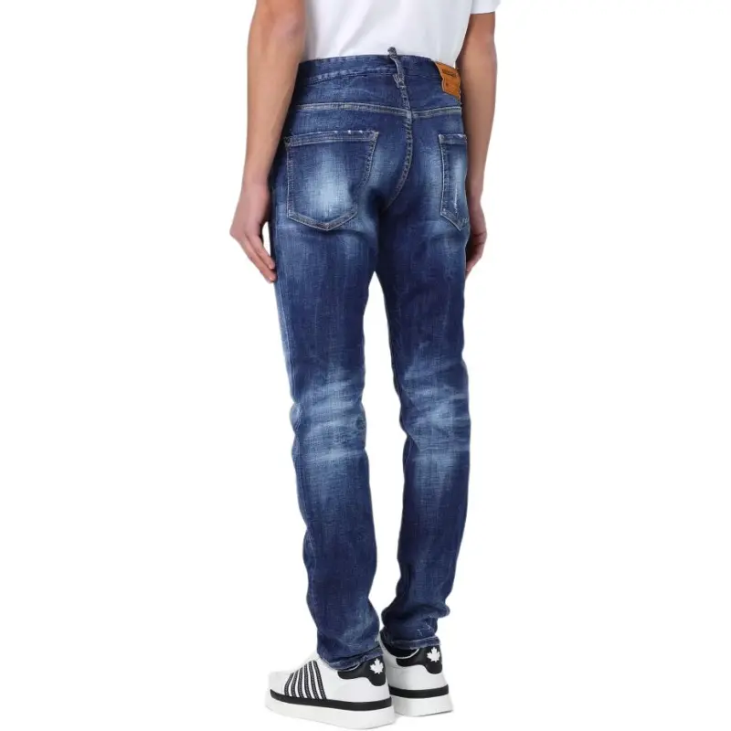 DSQUARED 2 Dark Basic Washed Skater Jeans-6