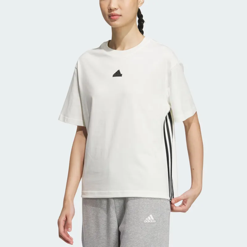 Adidas Dance Drop Shoulder Sleeve T Shirt Women's Jade White-1