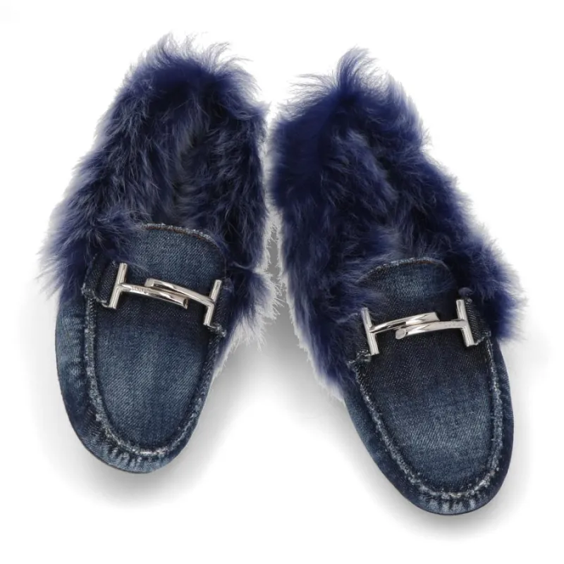 TOD'S Beanie Shoes Women's Blue-2