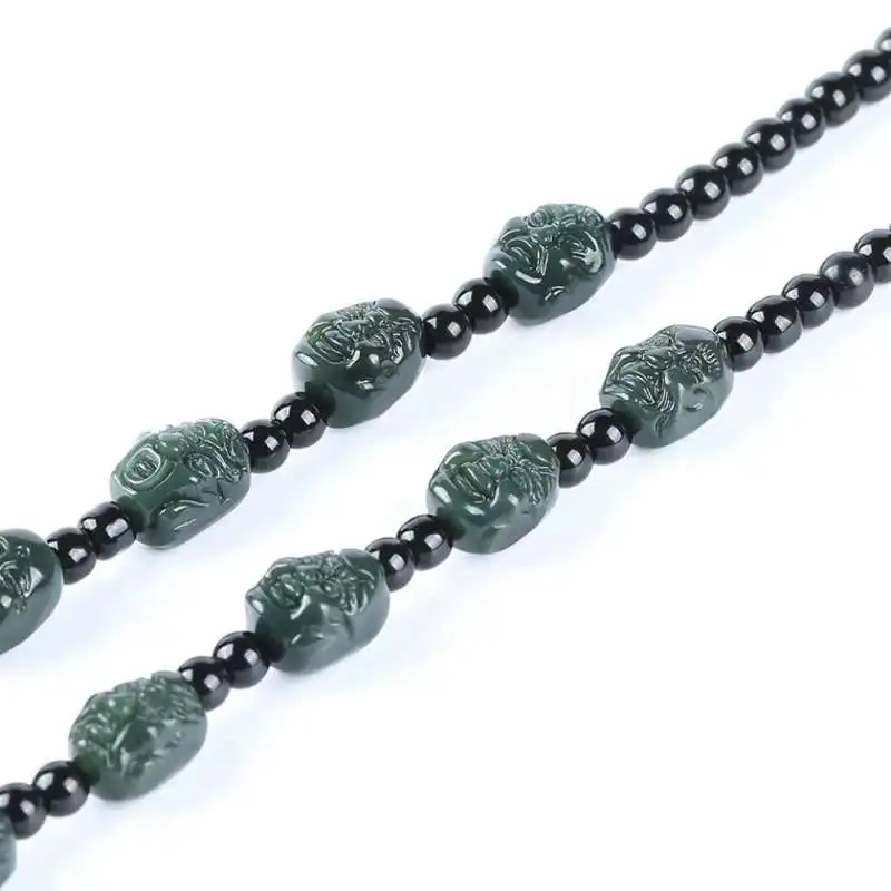 Grace Hetian Jade Necklaces Green Jade Men's-6